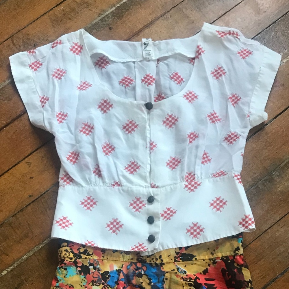 Floreat TicTacToe Gamine Blouse/Top Anthropologie